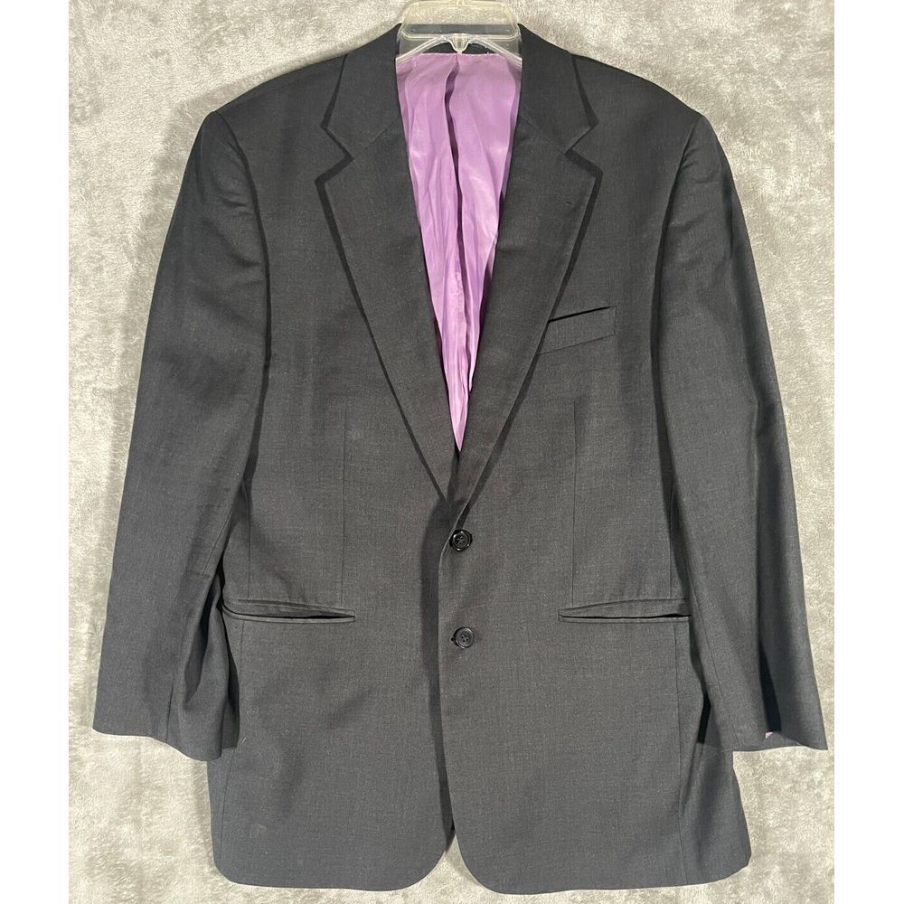 Charles Tyrwhitt Super 110's Wool Classic Fit Sport Blazer 42R Charcoal Gray